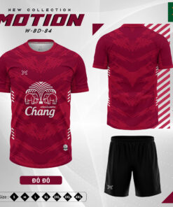 Bộ quần áo thể thao MOTION W-BD-84 màu đỏ đô