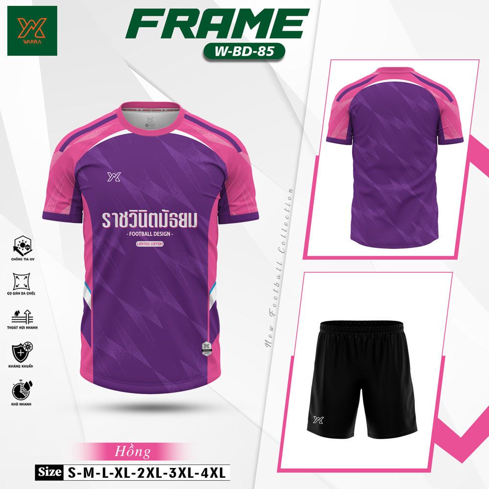 Áo Bóng Đá W-BD-85 Màu Đen Cam Vàng Neon - Thiết Kế Thể Thao Cá Tính - Ảnh 2