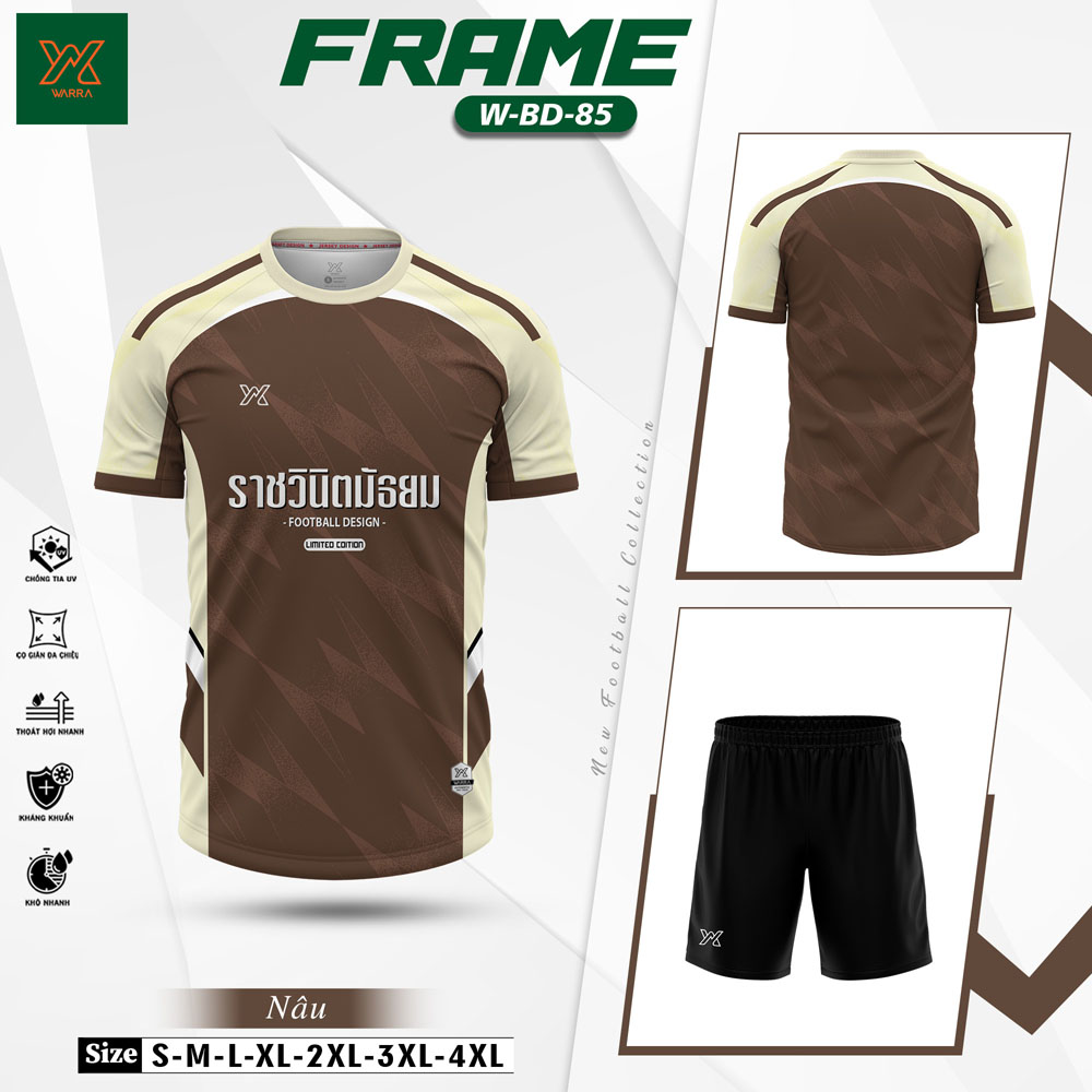 Áo Bóng Đá W-BD-85 Màu Đen Cam Vàng Neon - Thiết Kế Thể Thao Cá Tính - Ảnh 3