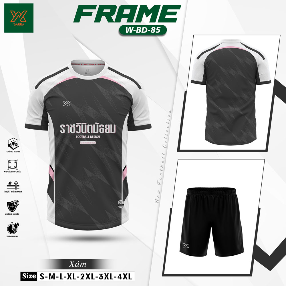 Áo Bóng Đá W-BD-85 Màu Đen Cam Vàng Neon - Thiết Kế Thể Thao Cá Tính - Ảnh 8