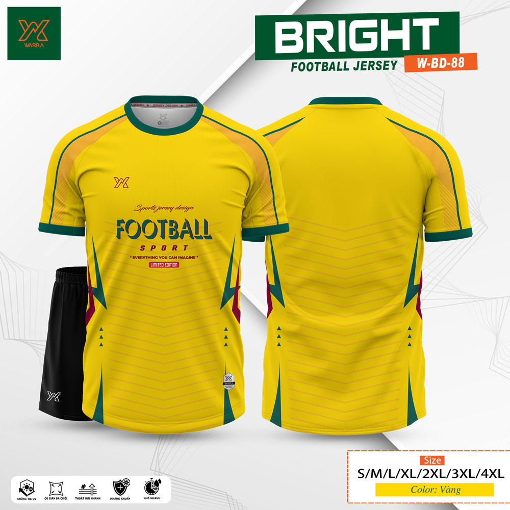 Áo Bóng Đá BRIGHT W-BD-88 Xanh MC - Ảnh 6