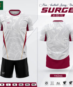 Áo Bóng Đá YARRA SURGE W-BD-91 Trắng - Đỏ Đô Cá Tính