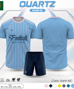 Bộ quần áo thể thao nữ màu xanh MC phối hồng – Thiết kế năng động, thoáng mát, chống UV