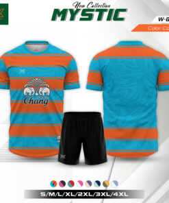Áo Bóng Đá Nữ Mystic - W-BD-95 Cam & Xanh Dương