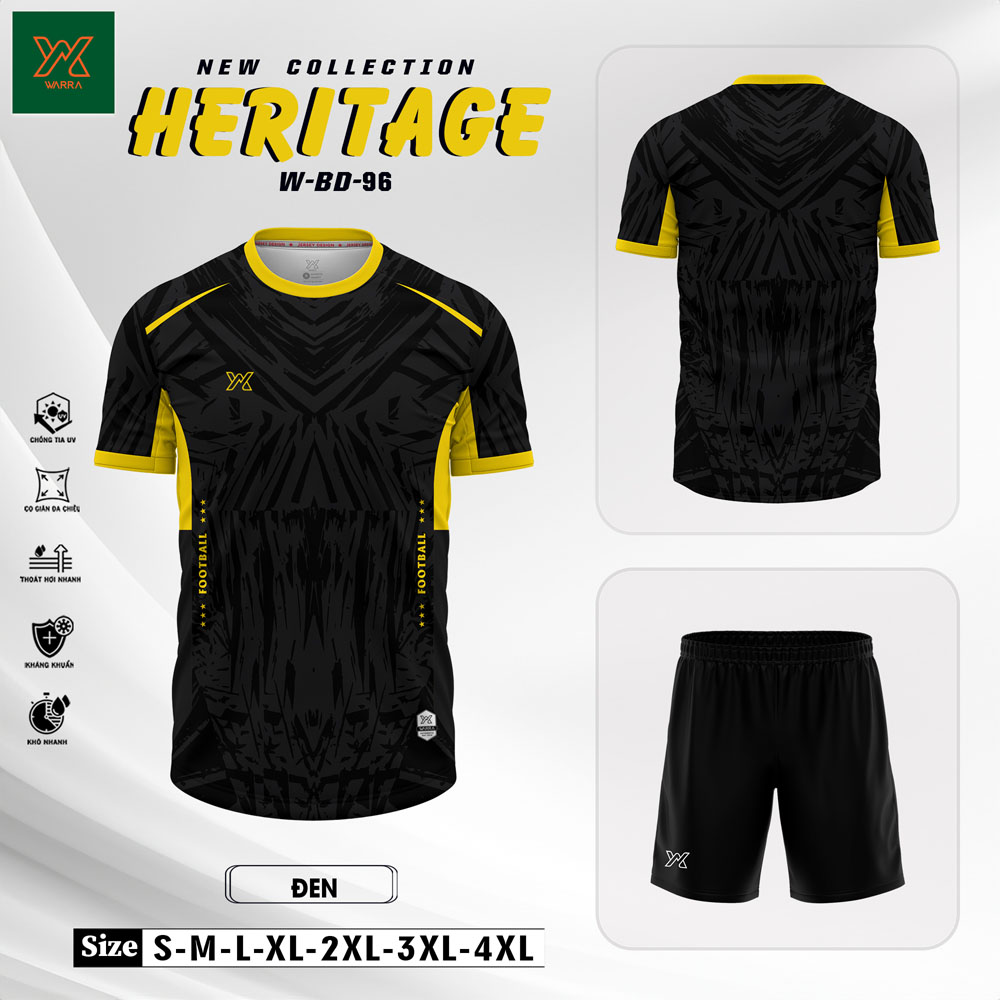 Áo Bóng Đá Heritage W-BD-96 - Xanh Ve Chai - Ảnh 3