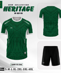 Áo Bóng Đá Heritage W-BD-96 - Xanh Ve Chai