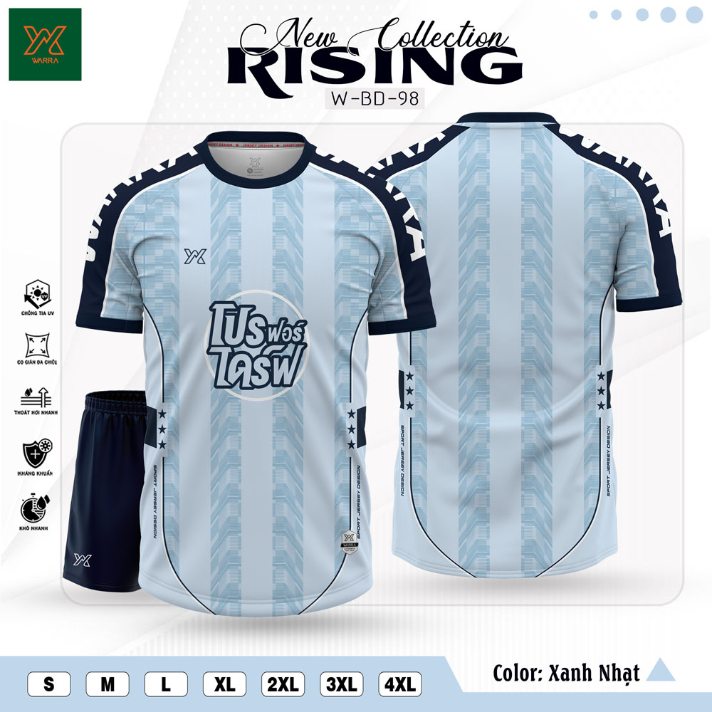 Áo thể thao YX WARNA Rising W-BD-98 màu xanh nhạt