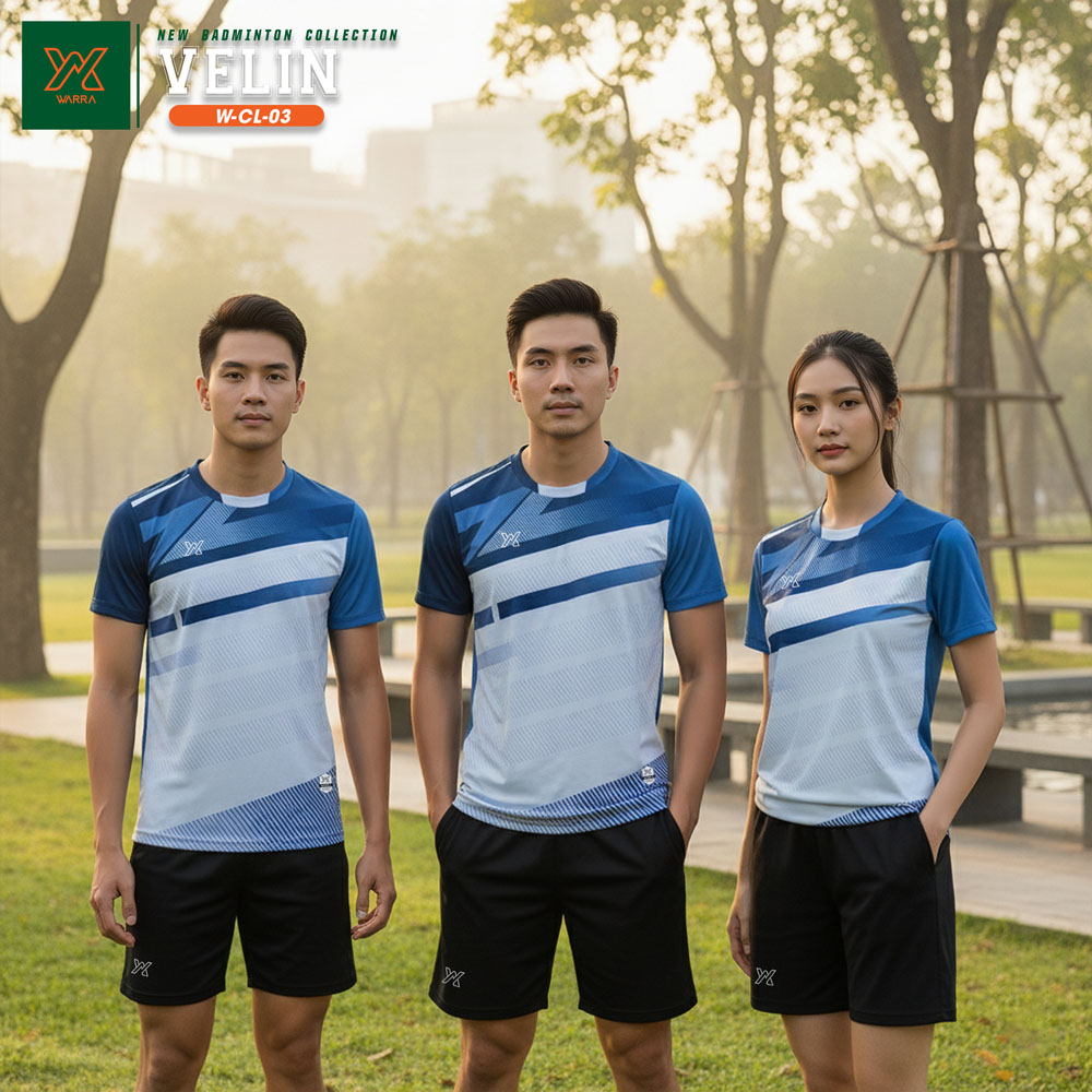 Bộ Quần Áo Cầu Lông VEERIN W-CL-03 Màu Trắng Cam Gradient Năng Động - Ảnh 2
