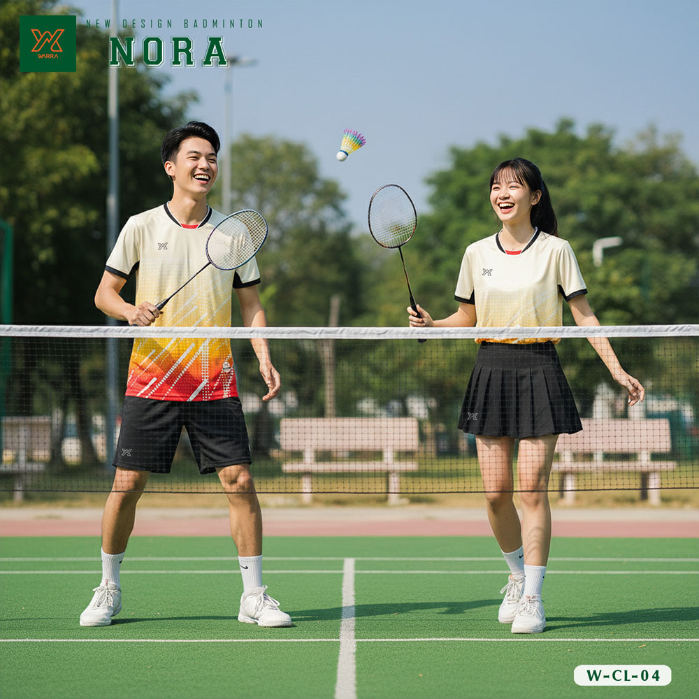 Áo cầu lông Yaka Nora W-CL-04 – Màu trắng phối tím hồng cá tính - Ảnh 3