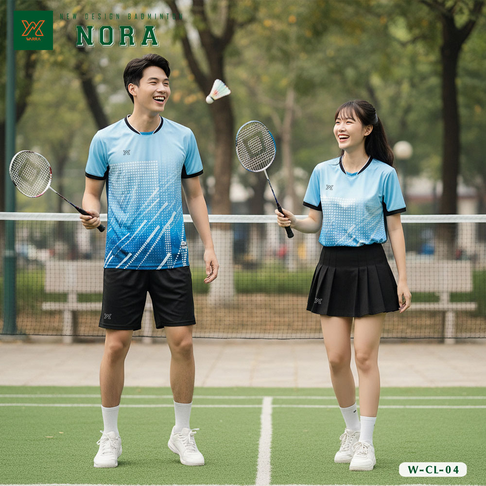 Áo cầu lông Yaka Nora W-CL-04 – Màu trắng phối tím hồng cá tính - Ảnh 5