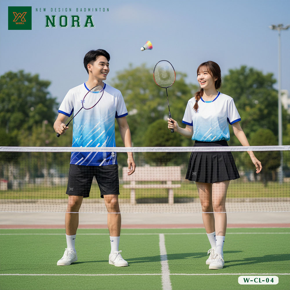 Áo cầu lông Yaka Nora W-CL-04 – Màu trắng phối tím hồng cá tính - Ảnh 6