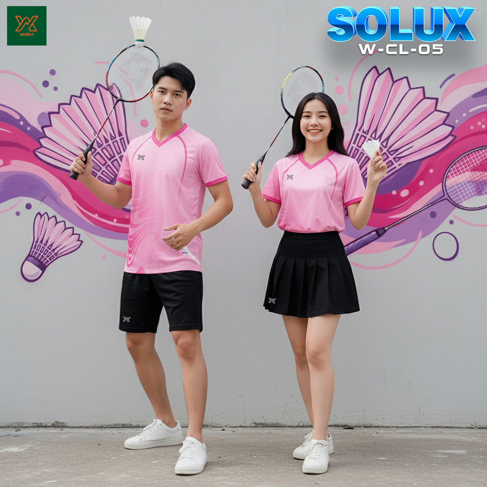 Áo cầu lông SOLUX W-CL-05 màu xanh ngọc – Năng động, thời trang unisex - Ảnh 2