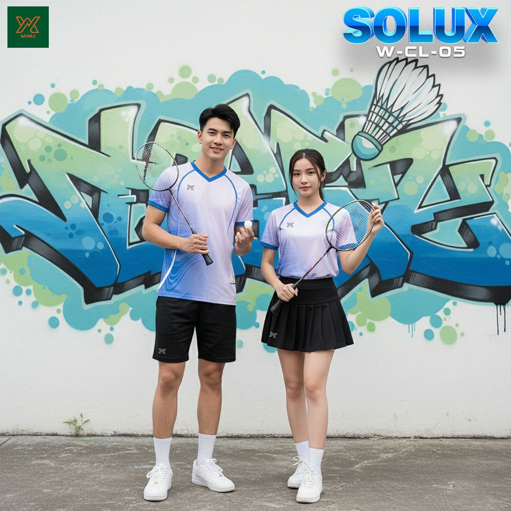 Áo cầu lông SOLUX W-CL-05 màu xanh ngọc – Năng động, thời trang unisex - Ảnh 3