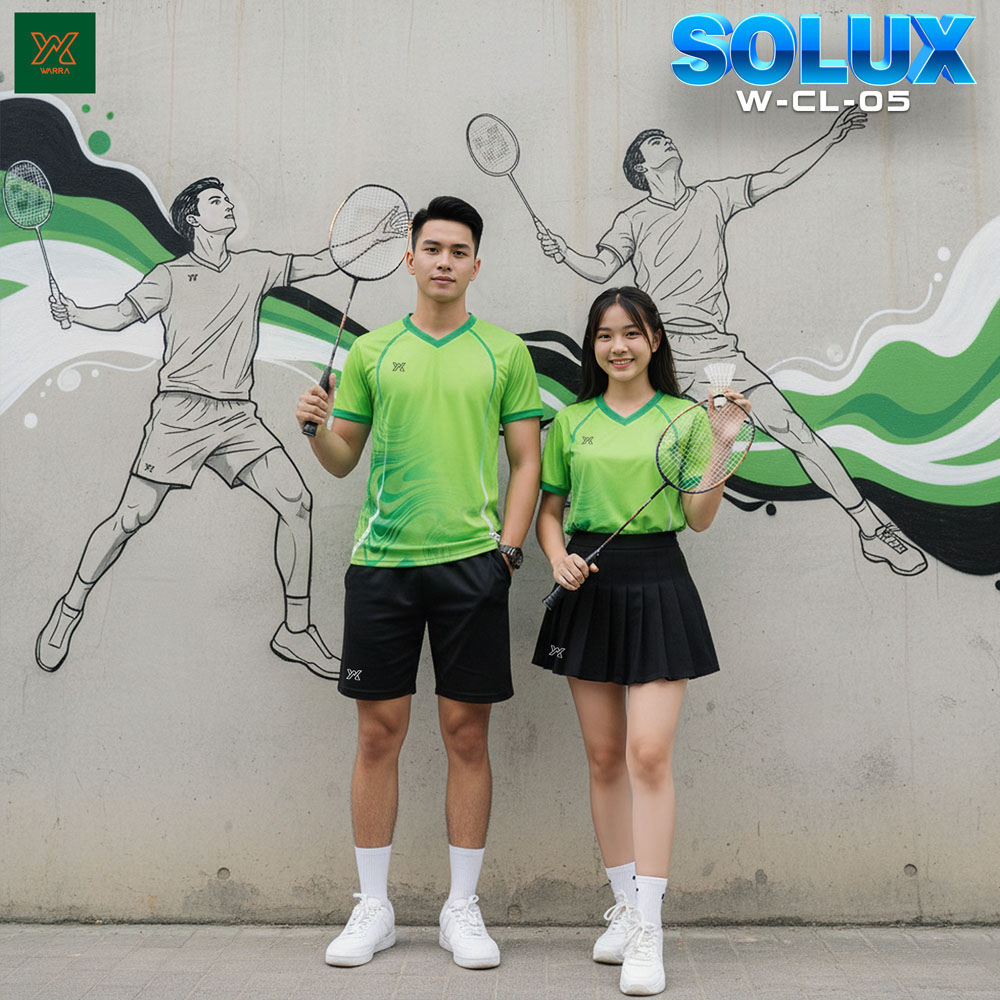 Áo cầu lông SOLUX W-CL-05 màu xanh ngọc – Năng động, thời trang unisex - Ảnh 5
