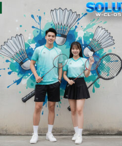 Áo cầu lông SOLUX W-CL-05 màu xanh ngọc – Năng động, thời trang unisex