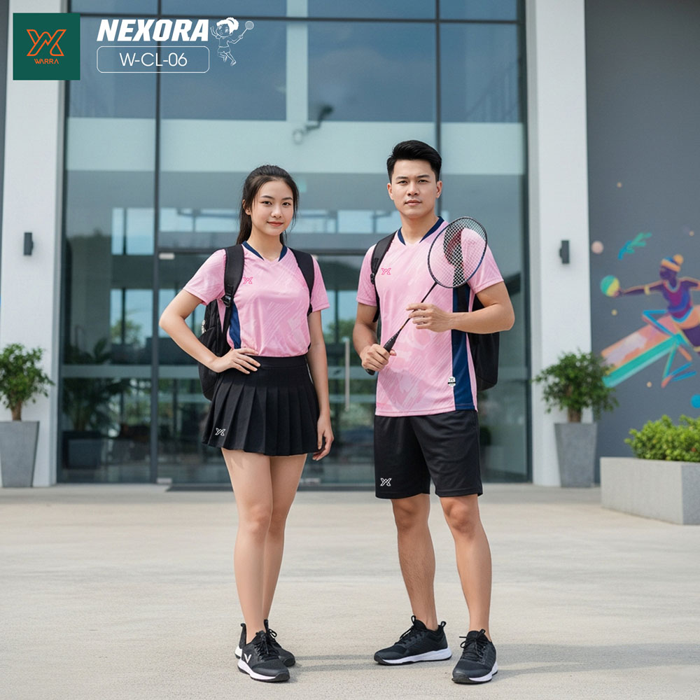 NEXORA W-CL-06 - Bộ Đồ Thể Thao Cặp Màu Đỏ Năng Động - Ảnh 4