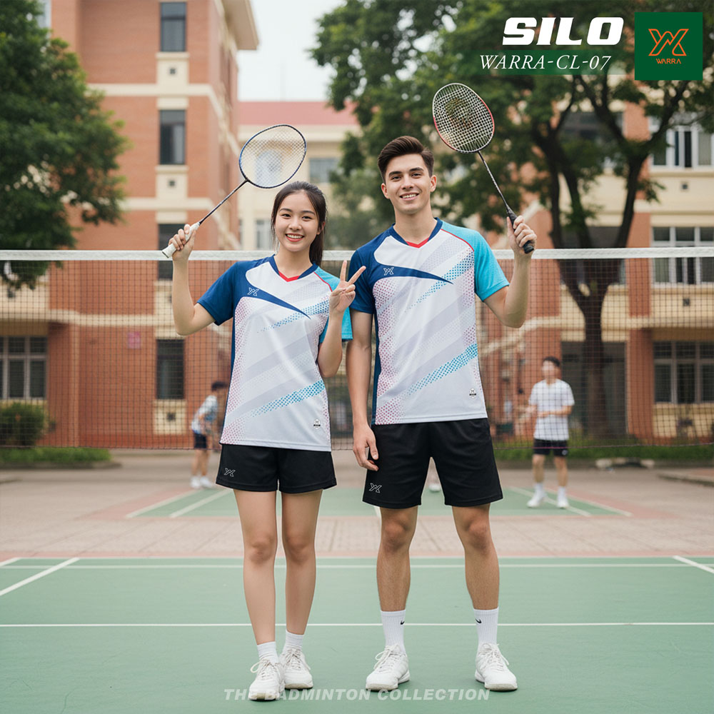 Áo cầu lông WARRA CL-07 Hồng Xanh - Năng động & Cá tính thể thao - Ảnh 4