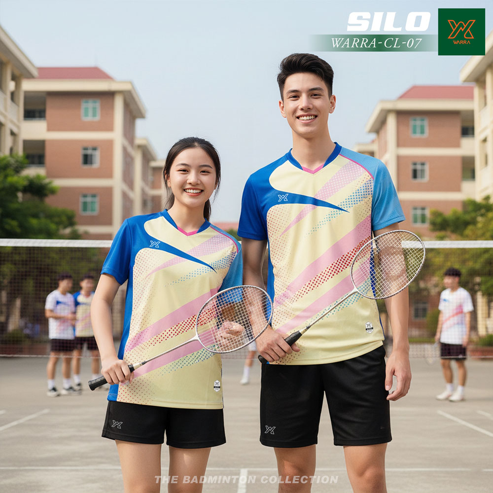 Áo cầu lông WARRA CL-07 Hồng Xanh - Năng động & Cá tính thể thao - Ảnh 3