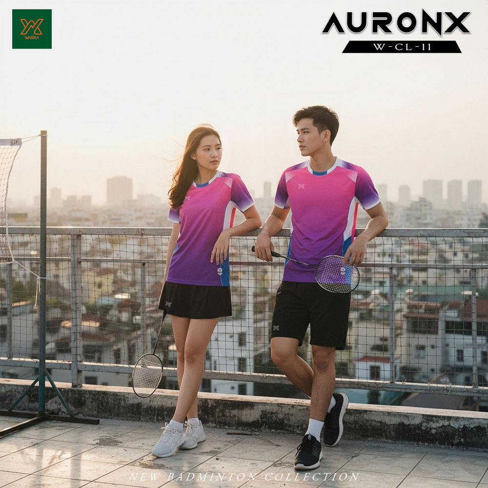 Áo Cầu Lông AURONX W-CL-11 Đỏ Cam - Năng Lượng & Thời Trang Thể Thao - Ảnh 3