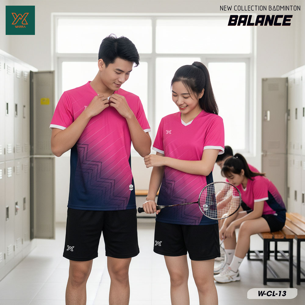 Áo Cầu Lông Nam Nữ W-CL-13 Cam Đỏ Năng Động - Ảnh 2