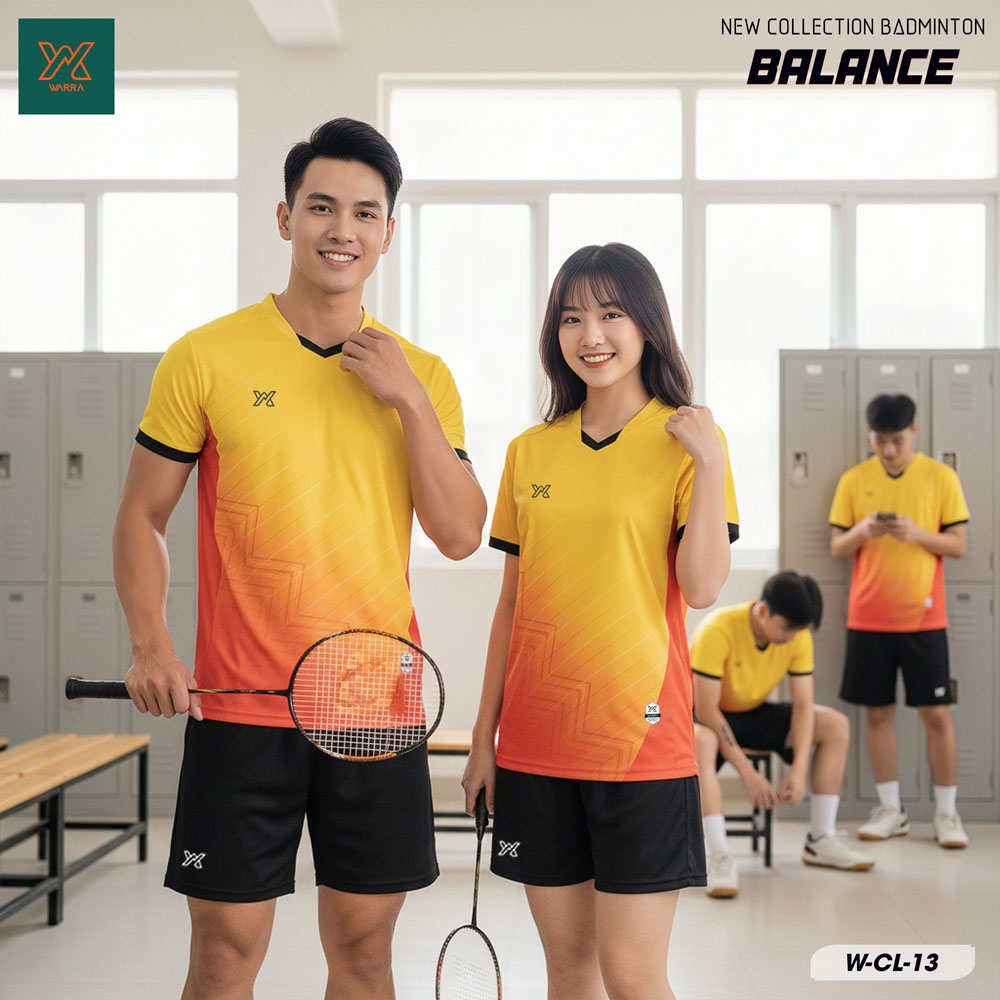 Áo Cầu Lông Nam Nữ W-CL-13 Cam Đỏ Năng Động - Ảnh 4