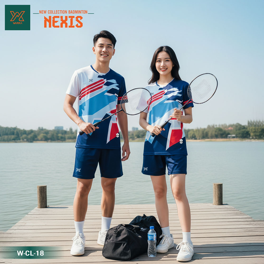 Áo Cầu Lông New Collection NEXIS - Đen Trắng Xám Thể Thao Unisex - Ảnh 2