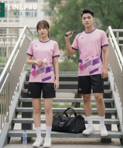 Áo Cầu Lông Nữ W-CL-20 Hồng Pastel Tím | Thể Thao Năng Động, Thời Trang Unisex