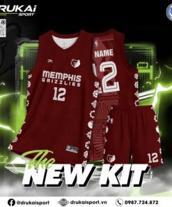 Đồng phục bóng rổ màu đỏ burgundy - Phong cách mạnh mẽ, cá tính