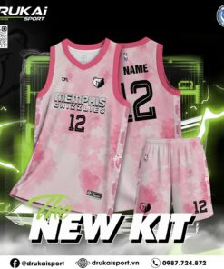 Áo Đấu Memphis Grizzlies Hồng Pastel - Mẫu 05