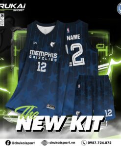 Đồng phục thể thao Memphis Grizzlies – Xanh Navy phiên bản mới