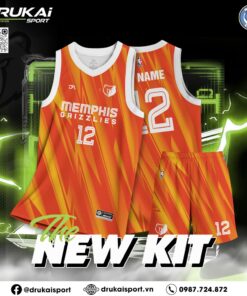 Đồng Phục Bóng Rổ Memphis Grizzlies Màu Cam Năng Động (Mẫu 19)