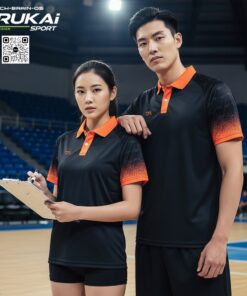Áo Thể Thao Drukai Sport BRAIN-05 Màu Đen Cam Năng Động