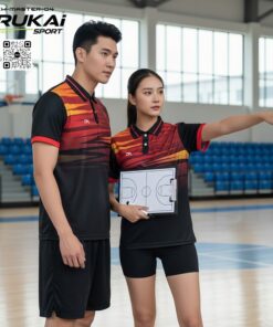 Áo Coach MASTER 04 - Đen phối Cam Đỏ Vàng, Năng Động Và Chuyên Nghiệp