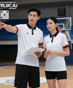 Áo Coach STRATEGY 10 Trắng – Đồng phục thể thao cao cấp, phối đen cam năng động