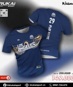 Áo Thể Thao Xanh Navy – LOS ANGELES Năng Động Và Cá Tính