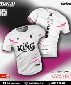 Áo Thể Thao DRUKAI THE KING Trắng – Cá Tính & Nổi Bật