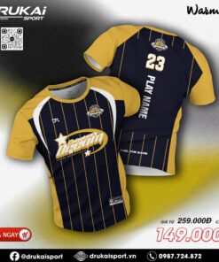 Áo Thể Thao Unisex Xanh Navy Vàng – Mẫu 20